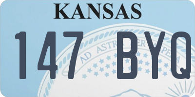 KS license plate 147BYQ