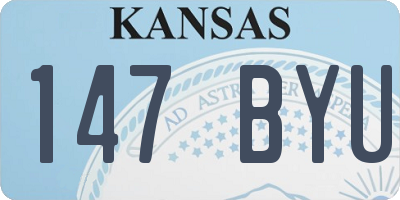 KS license plate 147BYU