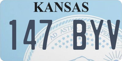 KS license plate 147BYV