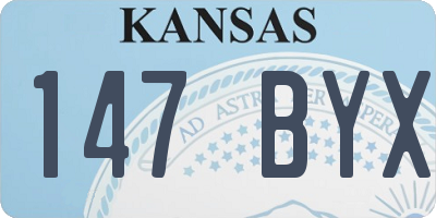 KS license plate 147BYX
