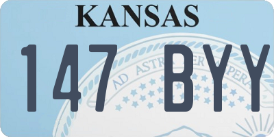 KS license plate 147BYY
