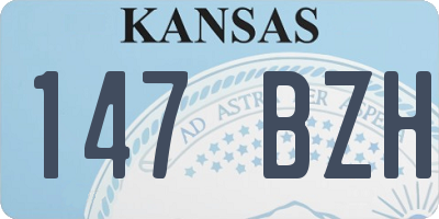 KS license plate 147BZH