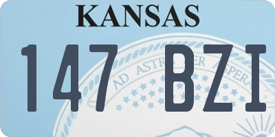 KS license plate 147BZI