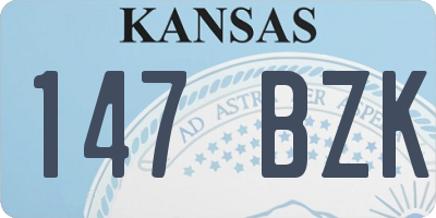 KS license plate 147BZK