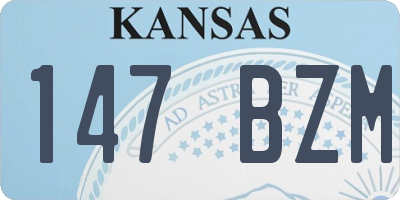 KS license plate 147BZM