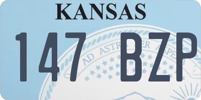 KS license plate 147BZP