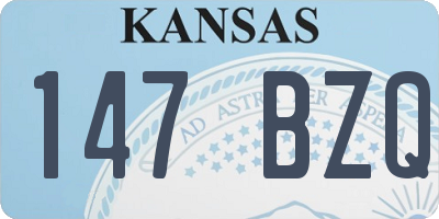 KS license plate 147BZQ