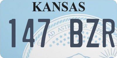 KS license plate 147BZR