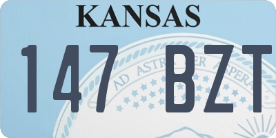 KS license plate 147BZT