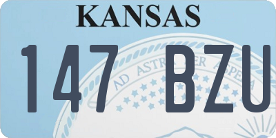 KS license plate 147BZU