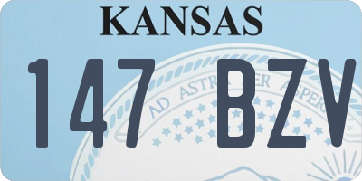 KS license plate 147BZV