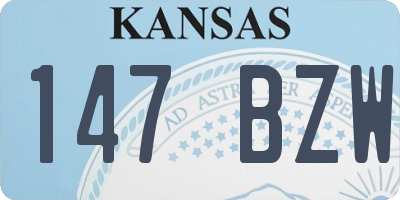 KS license plate 147BZW