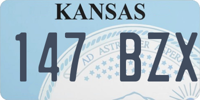 KS license plate 147BZX
