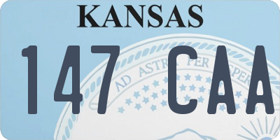 KS license plate 147CAA