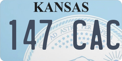KS license plate 147CAC