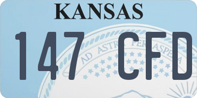 KS license plate 147CFD