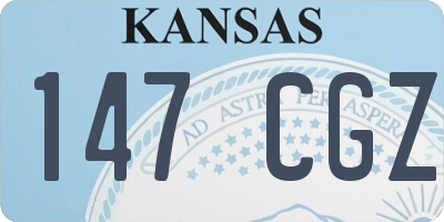 KS license plate 147CGZ