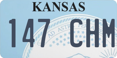 KS license plate 147CHM
