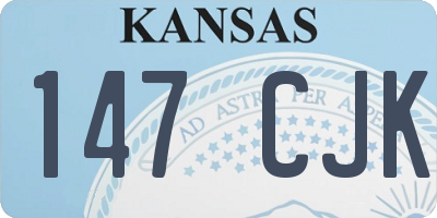KS license plate 147CJK