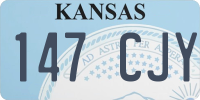 KS license plate 147CJY