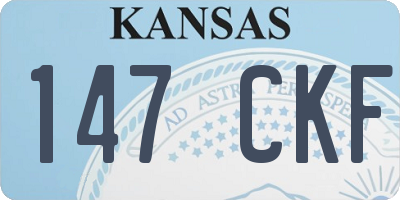 KS license plate 147CKF