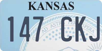 KS license plate 147CKJ