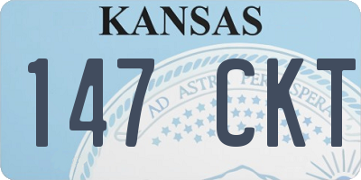 KS license plate 147CKT