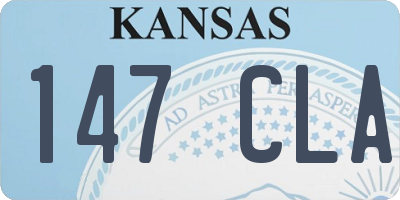 KS license plate 147CLA