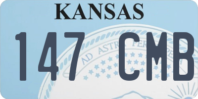 KS license plate 147CMB