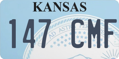 KS license plate 147CMF