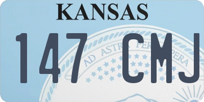 KS license plate 147CMJ