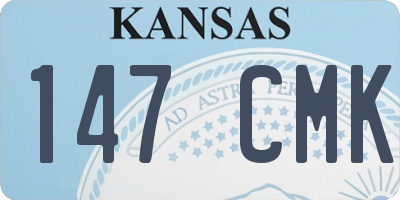 KS license plate 147CMK