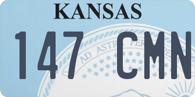 KS license plate 147CMN