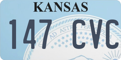 KS license plate 147CVC
