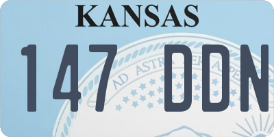 KS license plate 147DDN