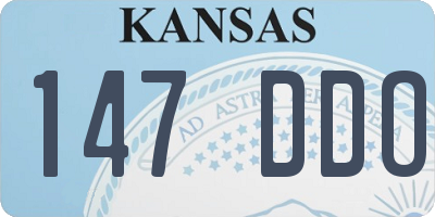 KS license plate 147DDO