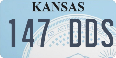 KS license plate 147DDS