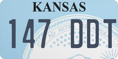 KS license plate 147DDT