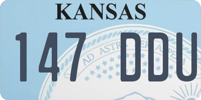 KS license plate 147DDU