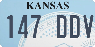 KS license plate 147DDV