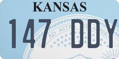 KS license plate 147DDY