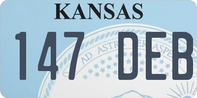 KS license plate 147DEB