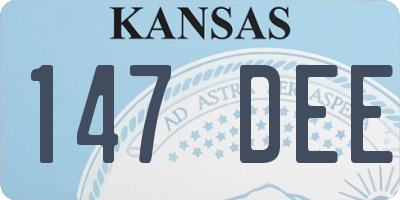 KS license plate 147DEE