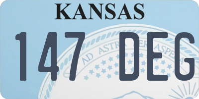 KS license plate 147DEG