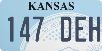 KS license plate 147DEH