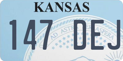 KS license plate 147DEJ