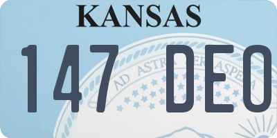 KS license plate 147DEO