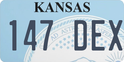 KS license plate 147DEX