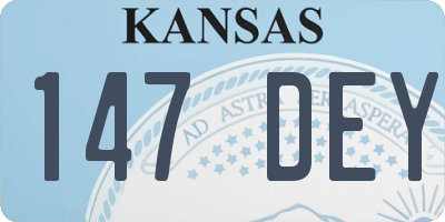 KS license plate 147DEY