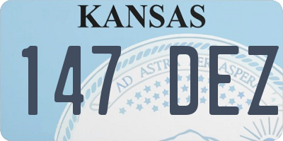 KS license plate 147DEZ